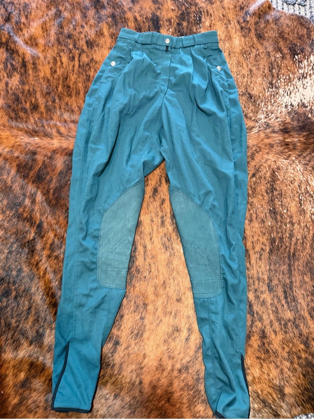 PIKEUR Jessi Teal Blue Knee Patch Breeches 26L Riding Pants New W/ Tags Horse